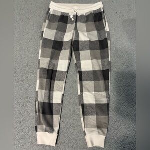 Grey Plaid Pj Pants